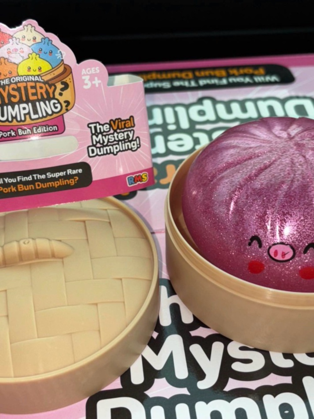 RMS Mystery Dumpling Pink Glitter Pork Bun RARE